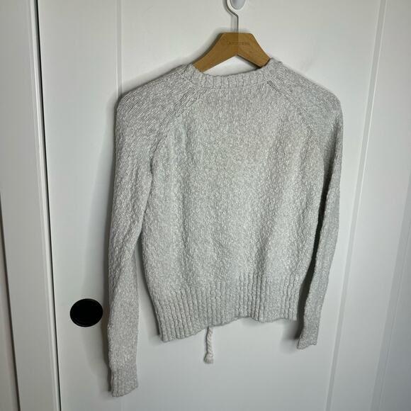 Revolve Lovers + Friends Yacht Grey Rope Lace Up Cotton Sweater Size Small - Picture 7 of 7